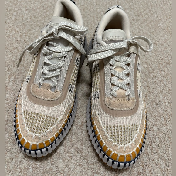 COPY. Chloé Nama Platform Sneakers Biscotti Beige | EU 40 (US 10) - Picture 3 of 10